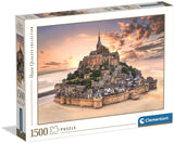 Clementoni - puzzle - 1500 pièces - montée du mont saint-michel - puzzle pour adultes - collection haute qualité