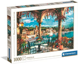 Clementoni puzzle œuvres d'art vue du lac de Côme, 1000 pièces.