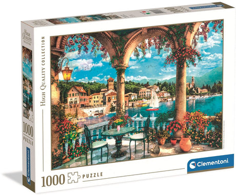 Clementoni puzzle œuvres d'art vue du lac de Côme, 1000 pièces.
