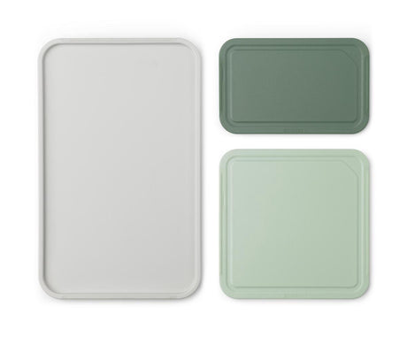 Brabantia savoureux+ planches à découper en plastique - ensemble de planches à découper 3 pièces - plastique - passe au lave-vaisselle - couleurs mélangées
