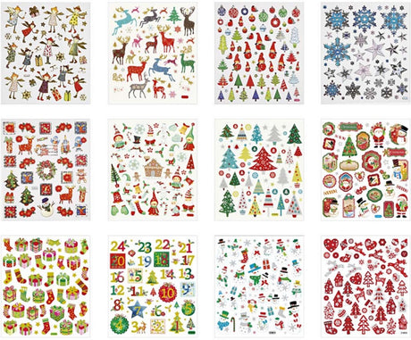 Package d'autocollants Noël, 12vel