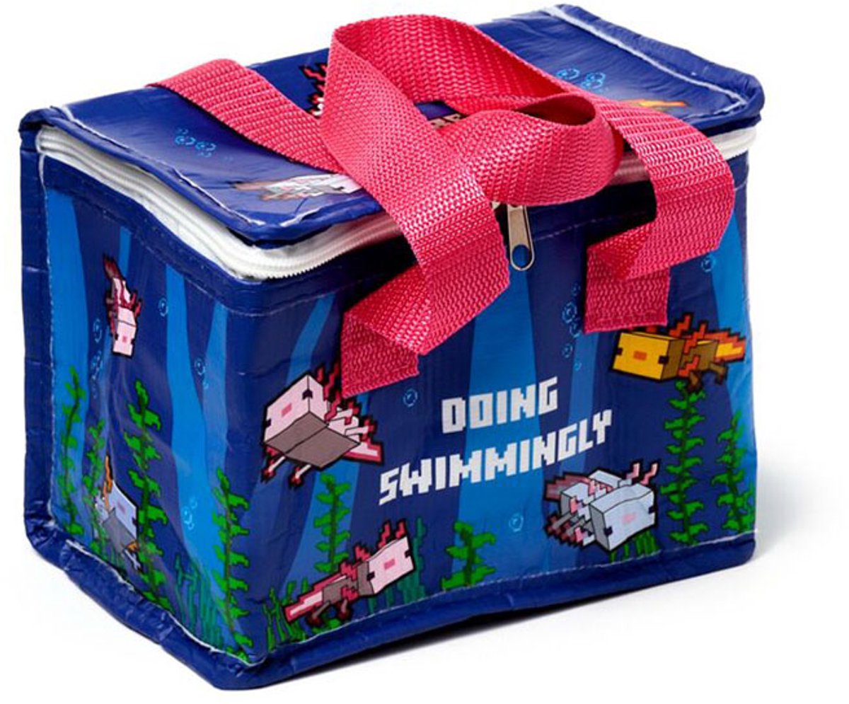 Puckator minecraft axolotl rpet sac isotherme durable sac à lunch
