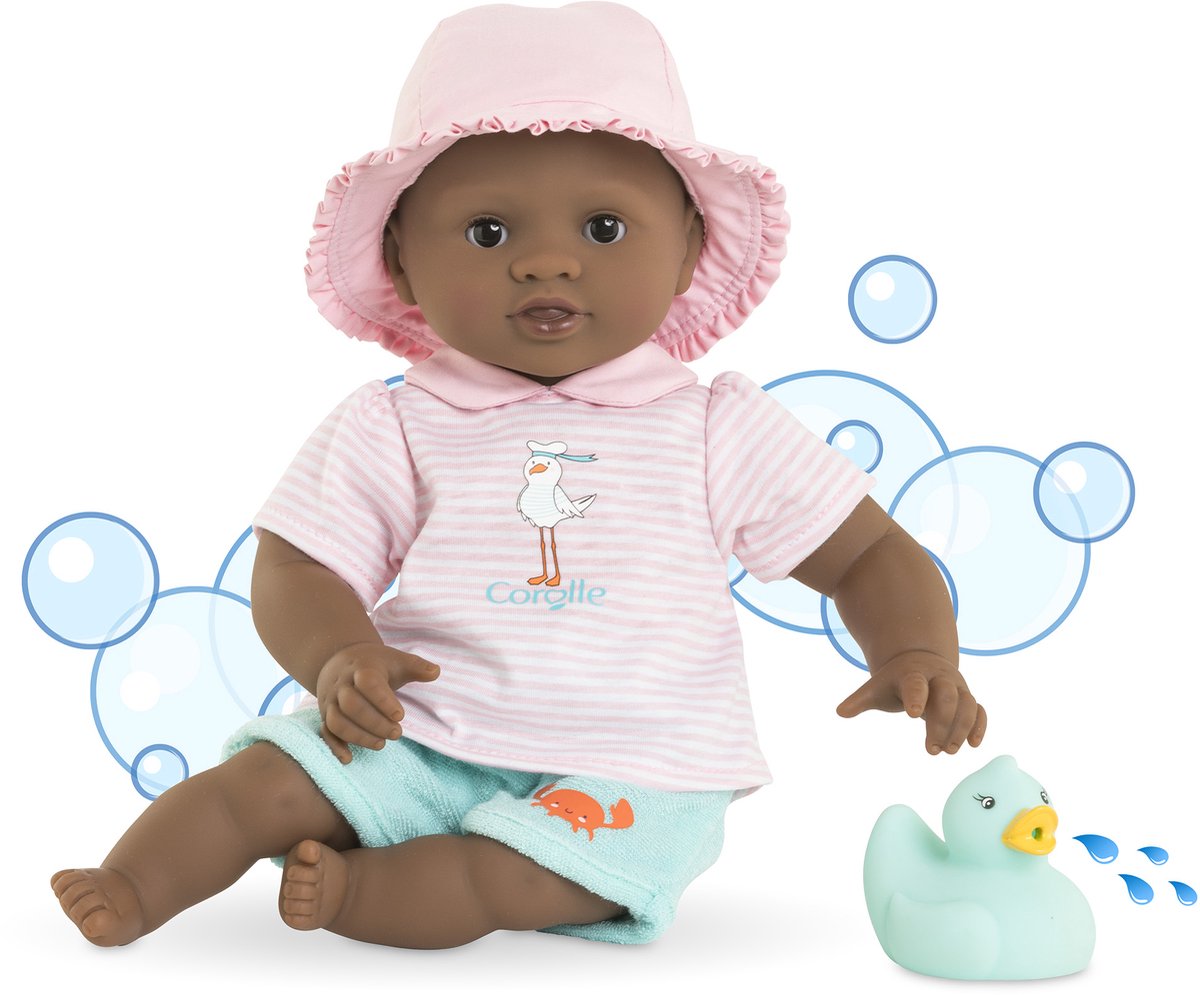 Corolle poupée de bain alyzée - poupée bébé 30cm résistante à l'eau multi couleurs.