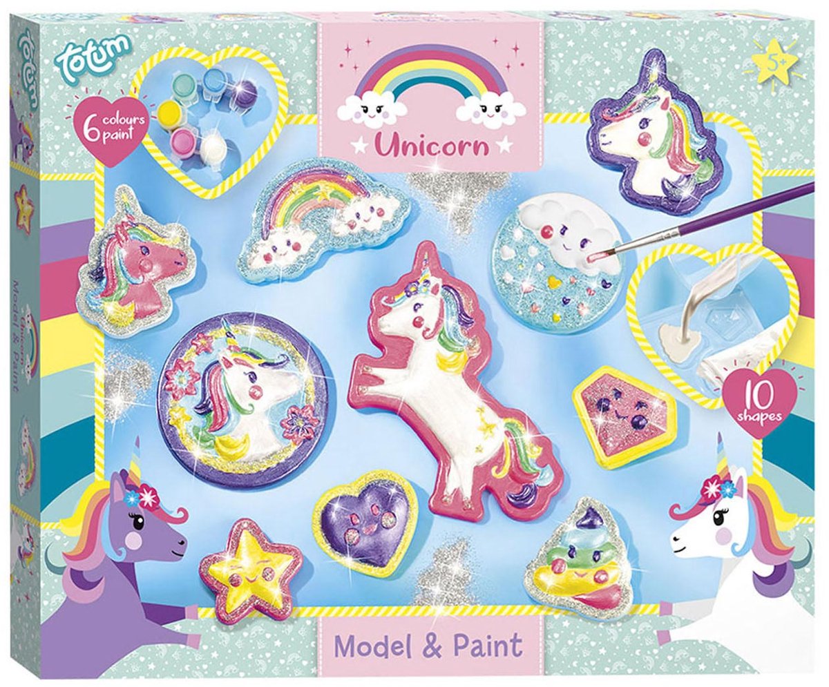 Licorne Totum - moulage en plâtre et peinture