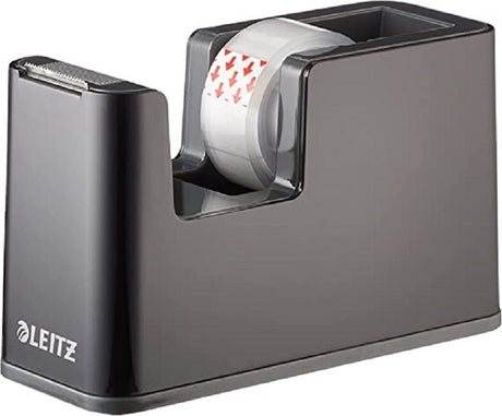 Support de ruban adhésif double robuste Leitz - comprenant 1 rouleau de ruban adhésif - noir