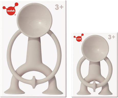 Figurine articulée Moluk boogi junior - beige - h7,5cm - avec ventouses pour toute surface lisse - 3 ans