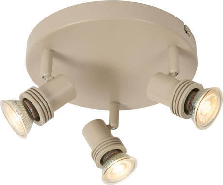 Lucide kianti - spot de plafond (plafonnier) - ø 21 cm - 3xgu10 - taupe