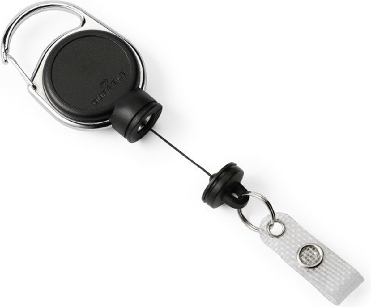 Bobine de badge durable - 60 cm - noir - avec porte-clés