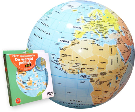 Ballon du monde gonflable Caly 42 cm politique mondiale