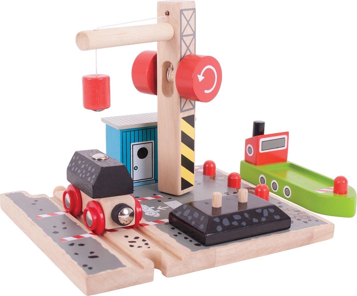 Rails en bois Bigjigs - station de chargement de charbon