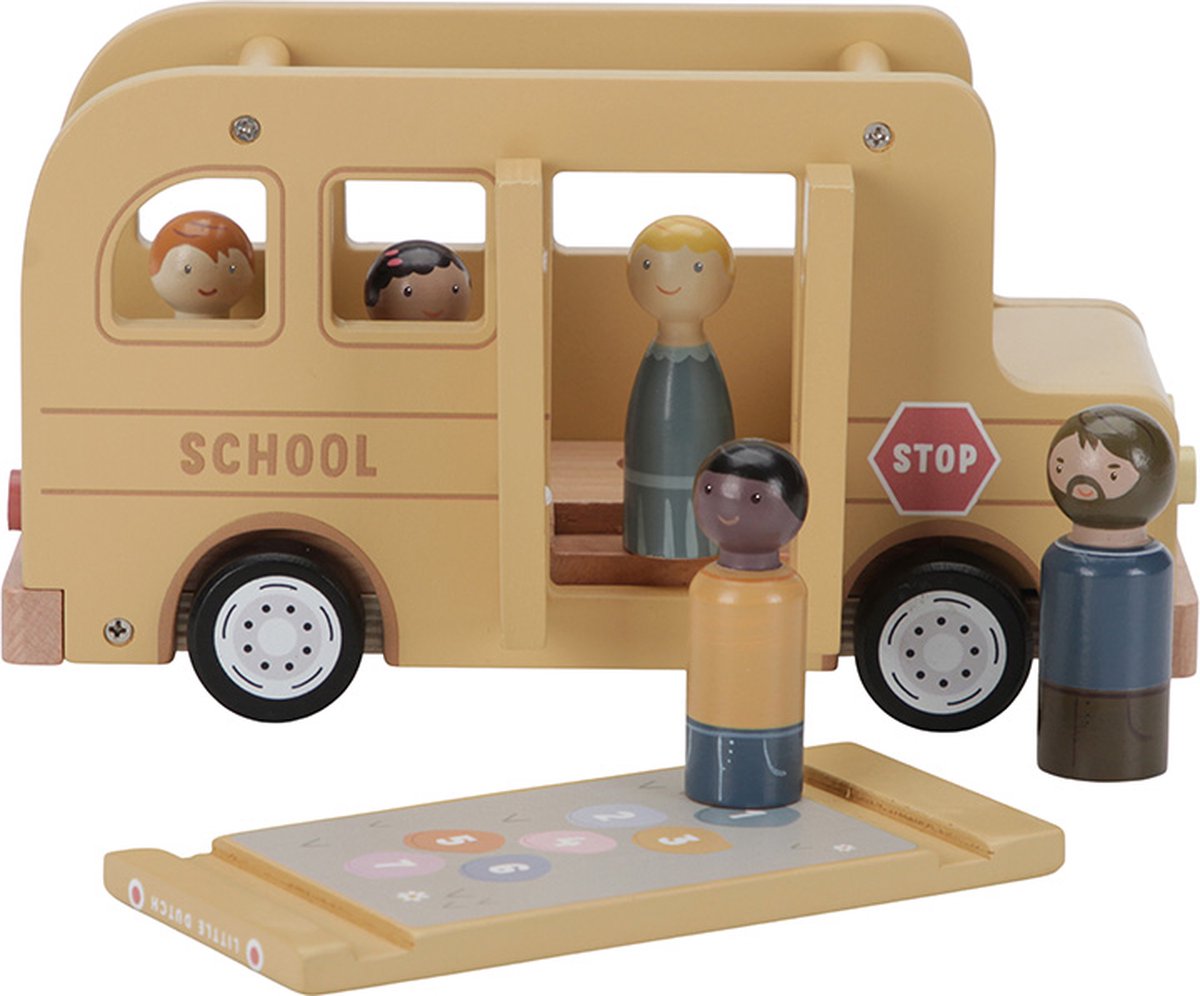 Petit bus scolaire hollandais avec figurines FSC