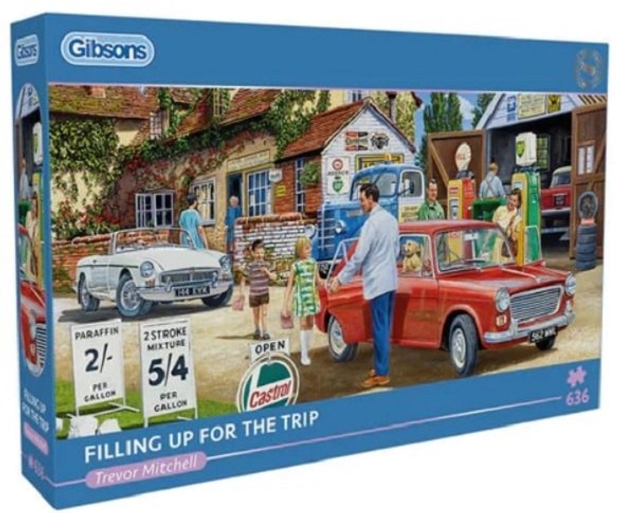 Gibsons - faire le plein pour le voyage (par Trevor Mitchell) - 636 pièces 69×32cm (l×h) - puzzle panoramique