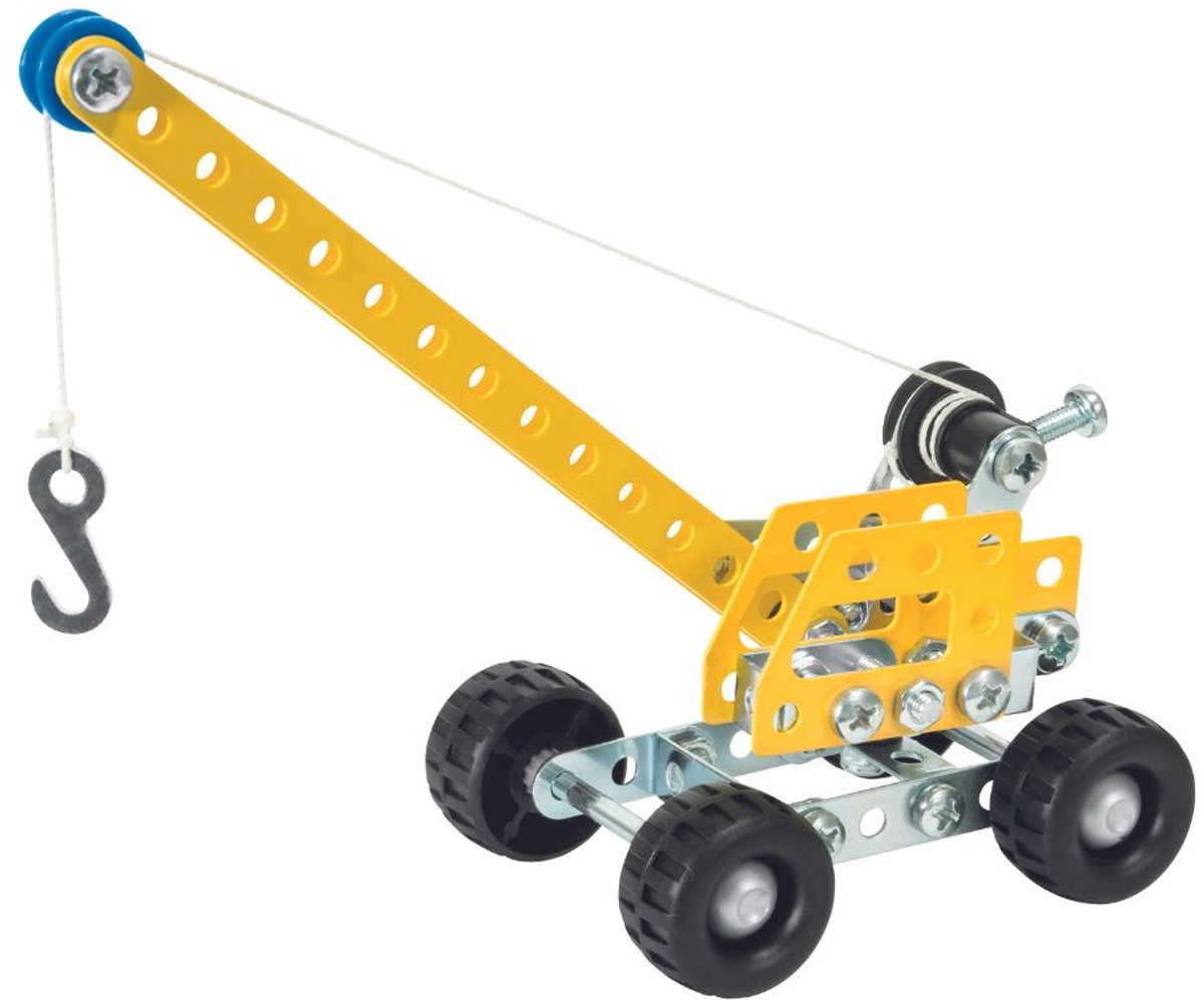 Coffret de construction Eitech ® – Kit de construction mini grue – 73 pièces – Kit de construction en métal avec outils – Jouets de construction – à partir de 6 ans