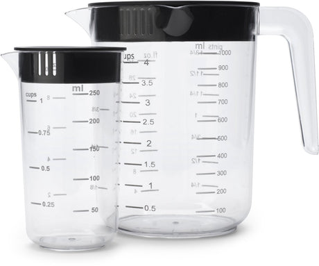 Brabantia savoureux+ set de tasses à mesurer 2 pièces gris foncé