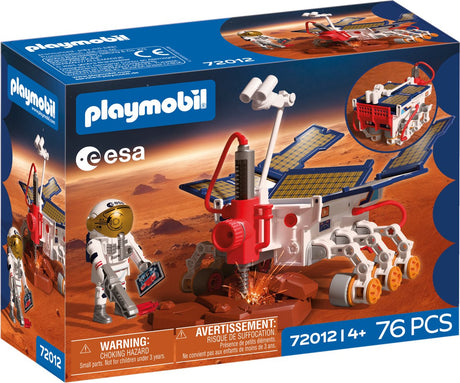Playmobil espace esa mars exploration rover | astronaute - rover mobile avec panneaux solaires percés | ensemble de jouets spatiaux de haute qualité pour les enfants à partir de 4 ans | 72012