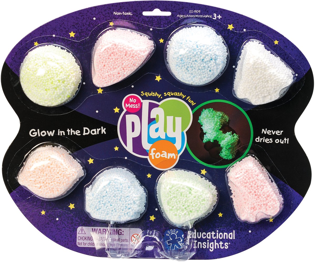 Ressources d'apprentissage playfoam® qui brillent dans le noir (paquet de 8) - 3+