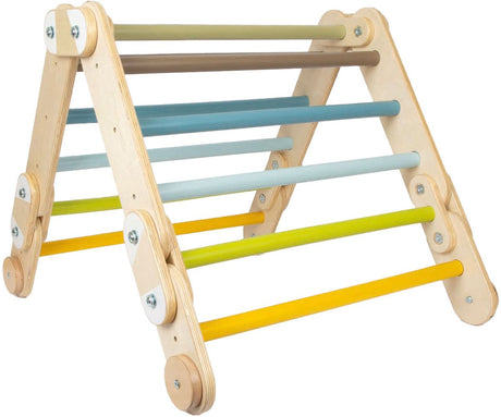 Small foot - Aire de jeux en bois 2en1 triangle et support mural aventure