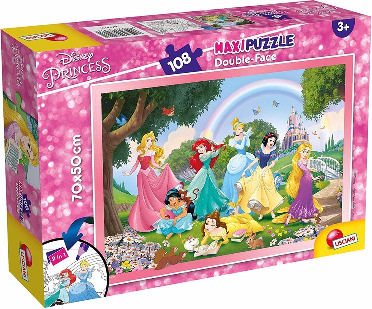 Lisciani Disney puzzle df maxi étage 108 princesse - monde arc-en-ciel