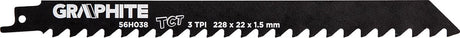 Grupa topex graphite - lame de scie sabre - 228 mm - 3tpi - pour divers matériaux