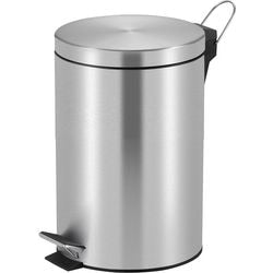 Partie en V - poubelle à pédale 20 litres - acier inoxydable - acier inoxydable mat - poubelle
