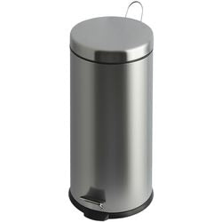 Eko Pedal Bin 30L Classic Mat en acier inoxydable