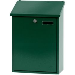 Partie en V - boîte aux lettres murale sebastian - acier galvanisé peint par poudrage - vert - boîte aux lettres