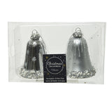 Decoris Christmas pendant set clock set of 2 pieces silver