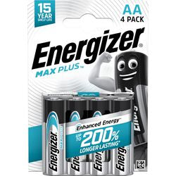 Energizer max plus piles alcalines AA 4 pièces.