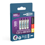 Piles AAA rechargeables Ansmann - Li-Ion - incl. Câble de chargement USB-C - 4 pièces