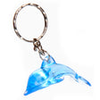 Porte-clés dauphin, bleu transparent