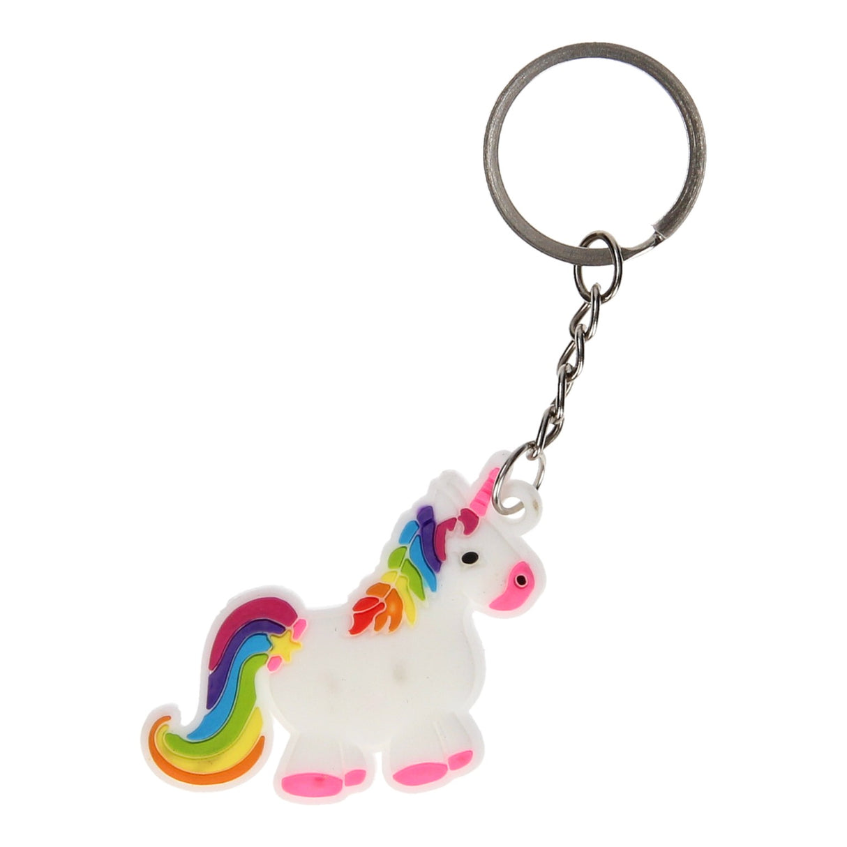 Duckiez porte-clés licorne arc-en-ciel