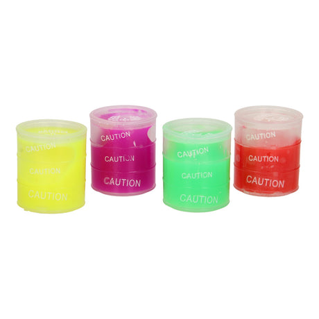 Baril de pétrole coloré Duckiez avec slime