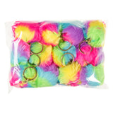Porte-clés moelleux boule arc-en-ciel Duckiez, 12 pcs.
