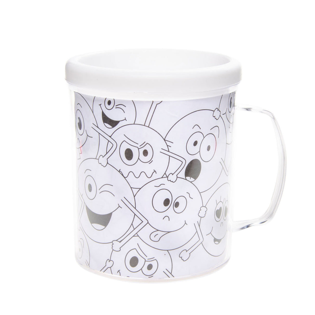 Duckiez colorie ta propre tasse smiley 10 cm | 24 pièces