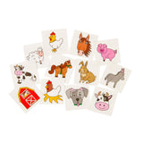 Duckiez tatouages ​​animaux de la ferme, 12 pcs.