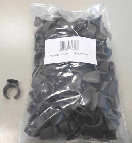 Hesling jasbd hes clip 20mm gris PVC ds à 10