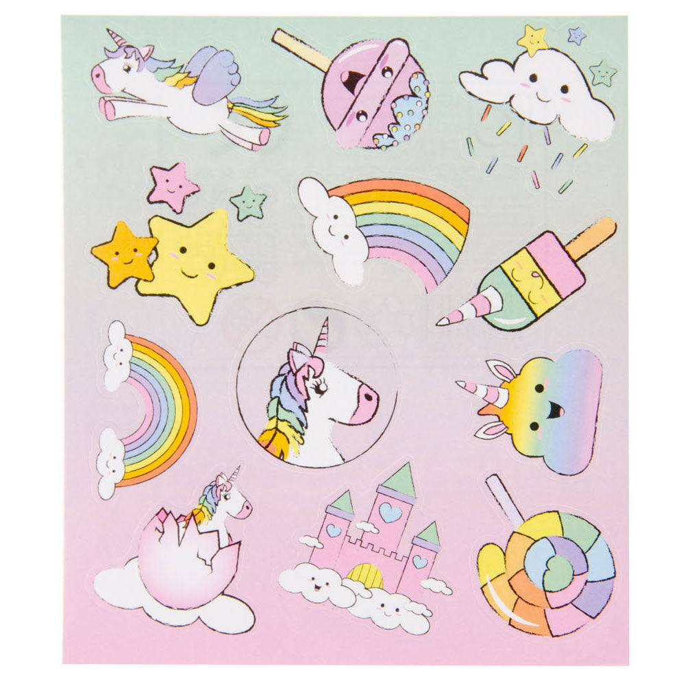 Feuille d’autocollants licorne Duckiez