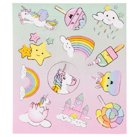 Feuille d’autocollants licorne Duckiez