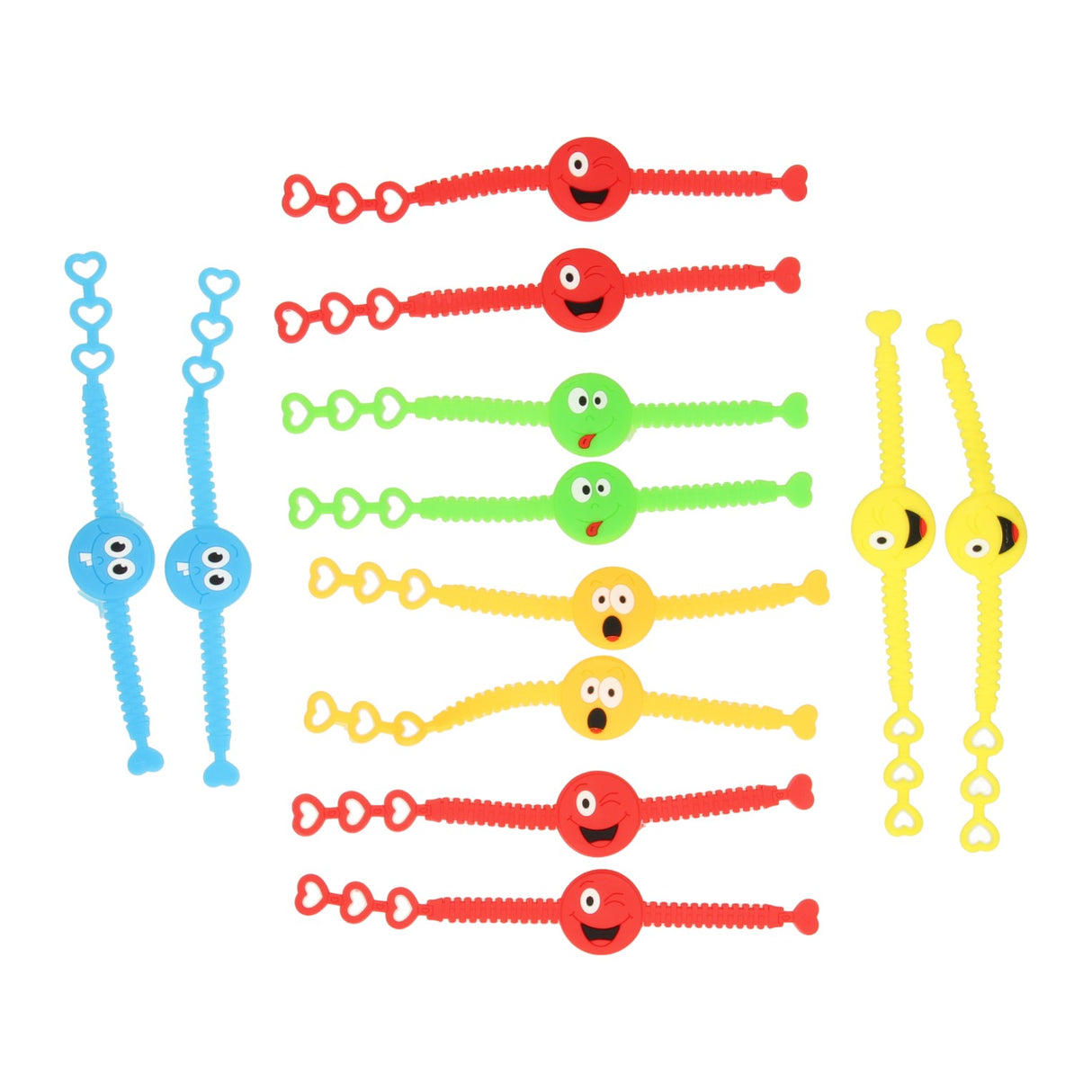 Bracelet Duckiez couleur visage souriant, lot de 12 pièces.