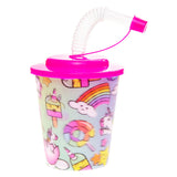 Coupe Duckiez avec couvercle et licorne de paille, 12e.