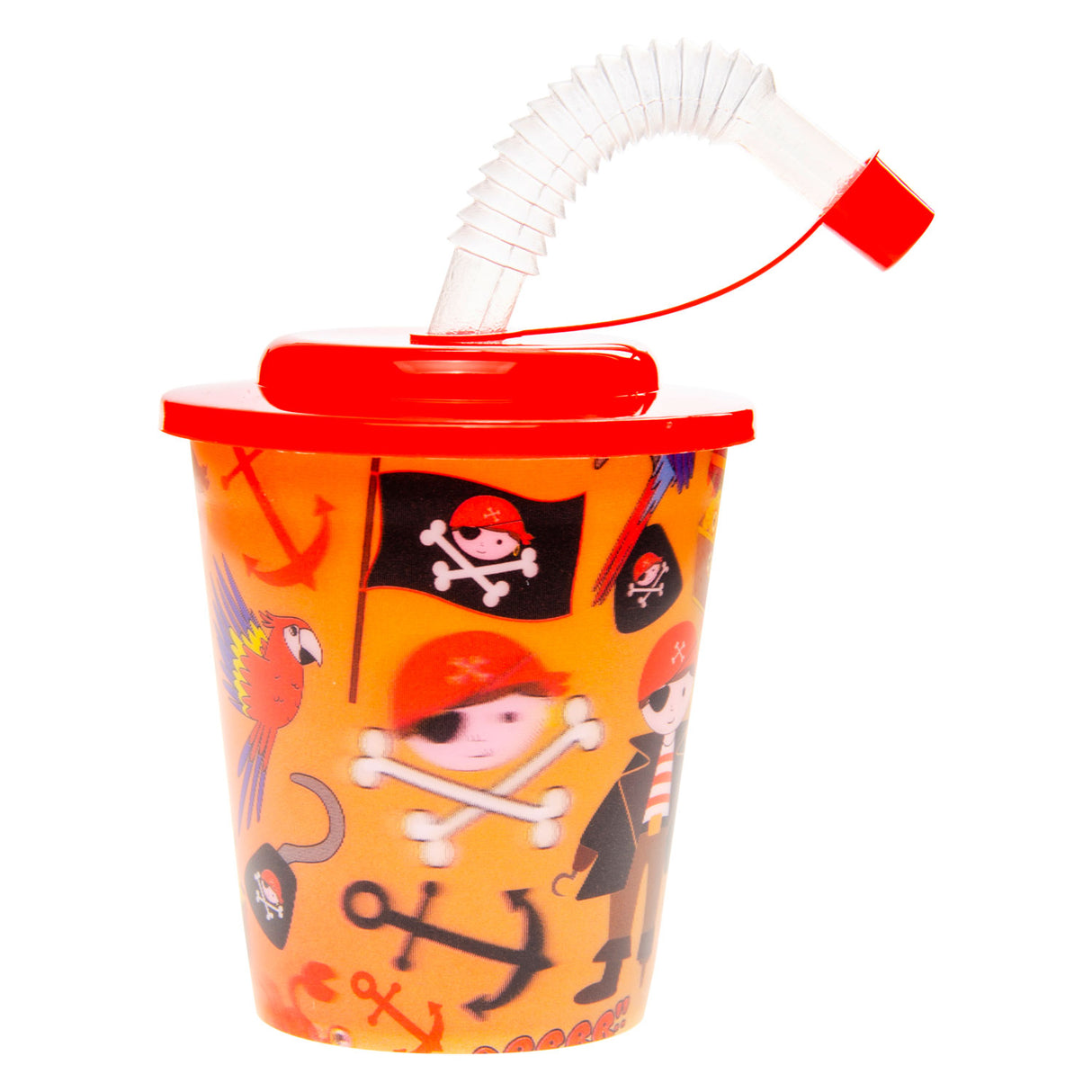 Coupe Duckiez avec couvercle et pirate de paille, 12e.