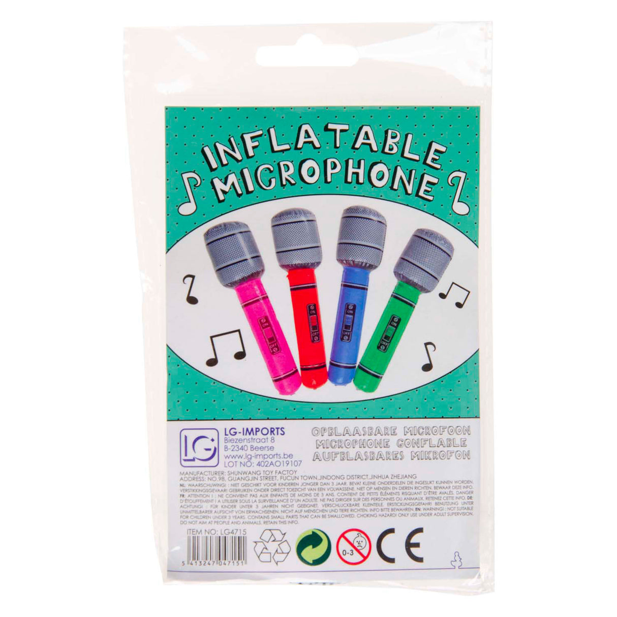 Couleur du microphone gonflable Duckiez