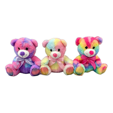 Duckiez ours en peluche couleurs arc-en-ciel - 21cm