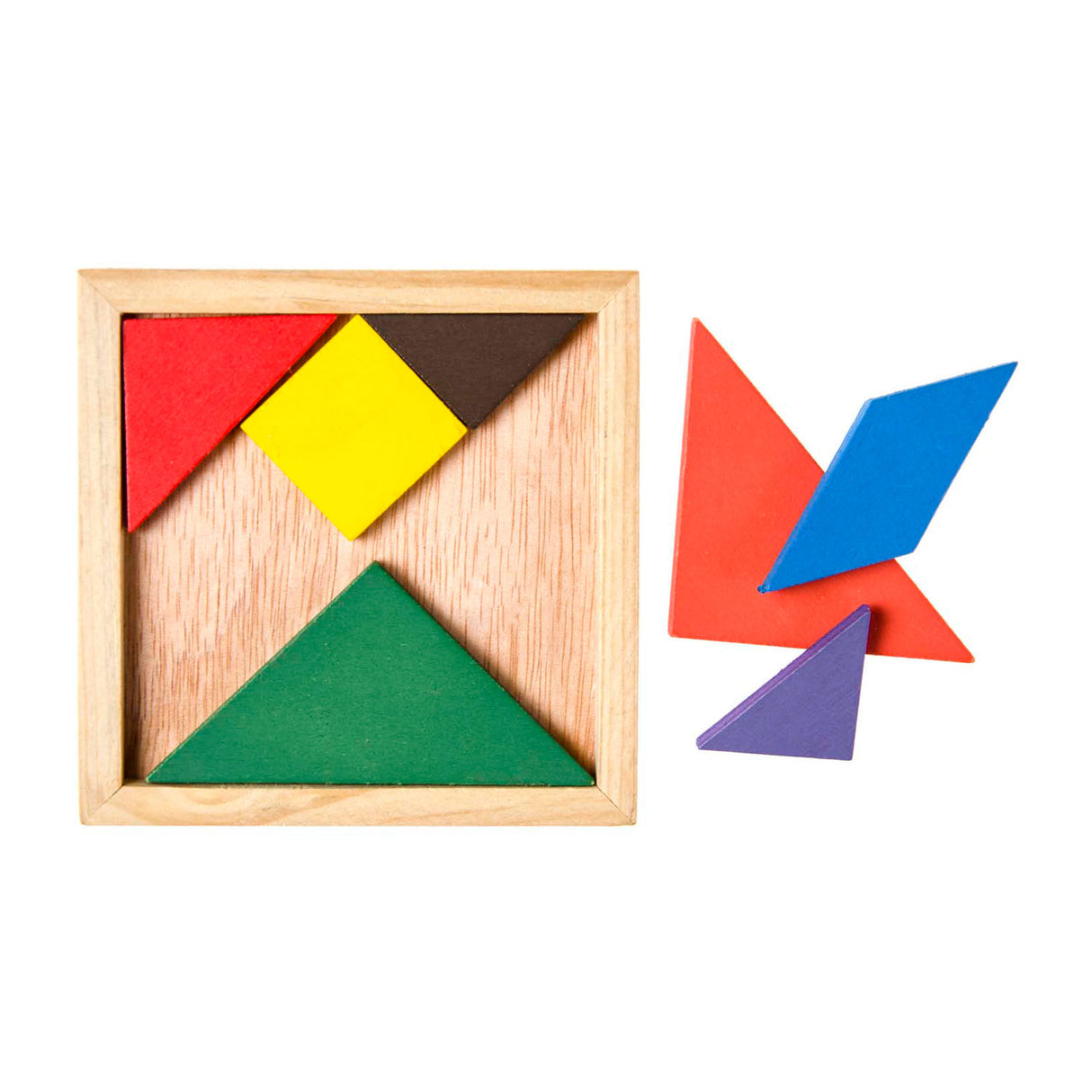 Puzzle tangram en bois Duckiez, 7 mcx.