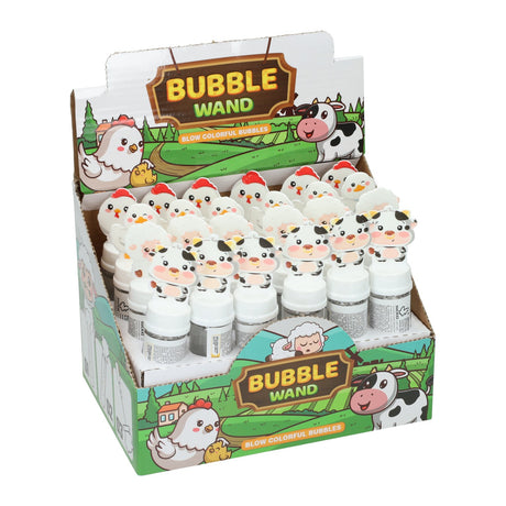 Mini souffleur à bulles animaux de la ferme Duckiez - 24 pcs.
