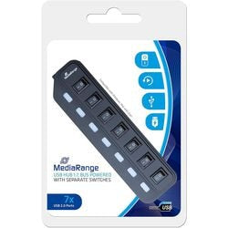 Hub USB mediarange mrcs504 7 x USB 2.0 noir