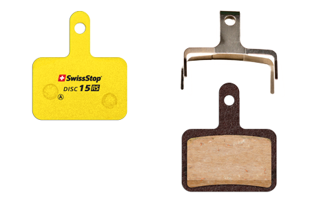 Swissstop - jeu de plaquettes de frein disque 15 rs - shimano, trp, tektro, quad