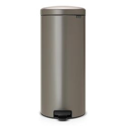 Poubelle à pédale Brabantia 30 litres avec seau intérieur en plastique platine
