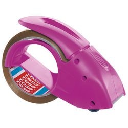 Tesa pack dispenser pack' n' go - distributeur manuel ergonomique rose - comprenant du ruban adhésif 50 m x 48 mm