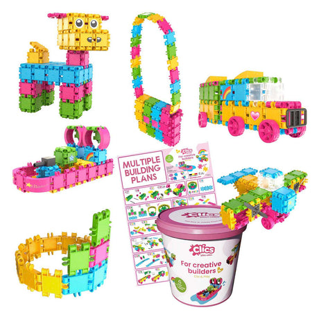 Blocs de construction Clics - jeu de construction à paillettes 8 en 1